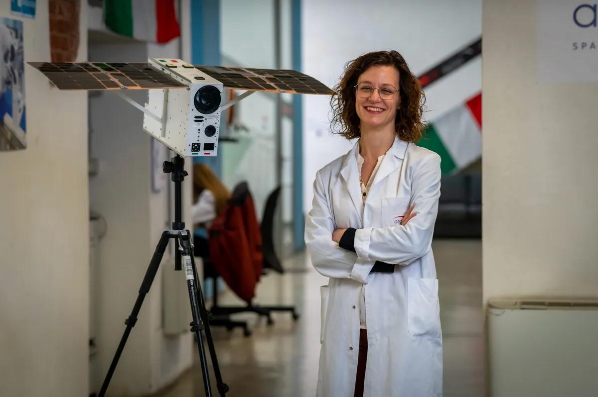 Argotec engineer standing around a HAWK Lite